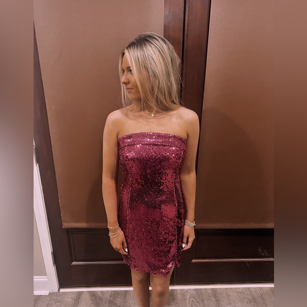 short sequin dress